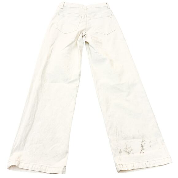 Madewell The Perfect Vintage Wide-Leg Cream White Denim Jeans Size 25 - Picture 3 of 9